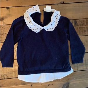 H&M Navy Collared Sweater